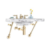 Wall Mount Sys Apex - No Collars in Aged Brass Lacquered