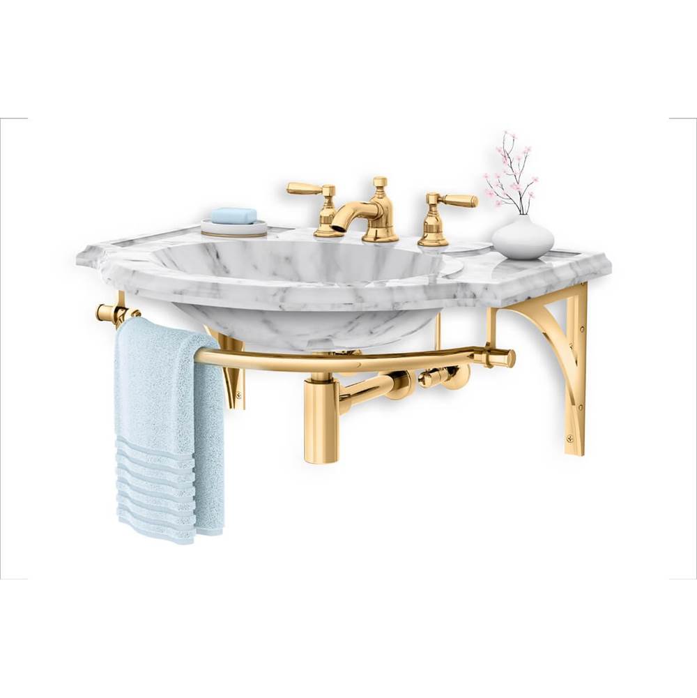 Wall Mount Sys Regency in Aged Brass Lacquered