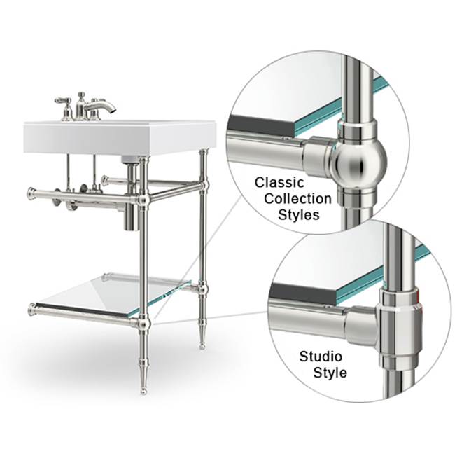 Palmer Industries - Shelf Support 1.0'' Rail in Satin Nickel Un-Lacquered - Satin Nickel Un-Lacquered