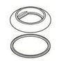 Pfister - SGL HOLE RING - GSKT CR 3.8GPM CR - Polished Chrome