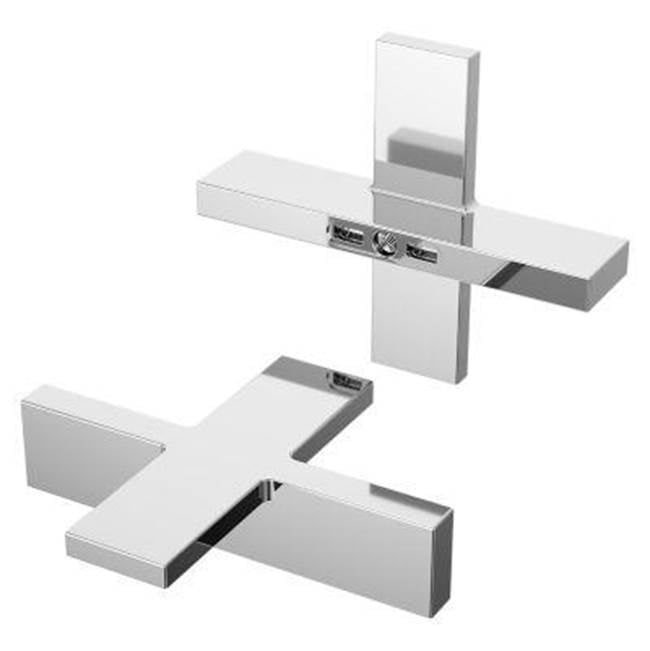 Pfister - Verve Cross Handle Kit for Widespread, Roman Tub and Thermostatic Shower in Polished Chrome - Polished Chrome