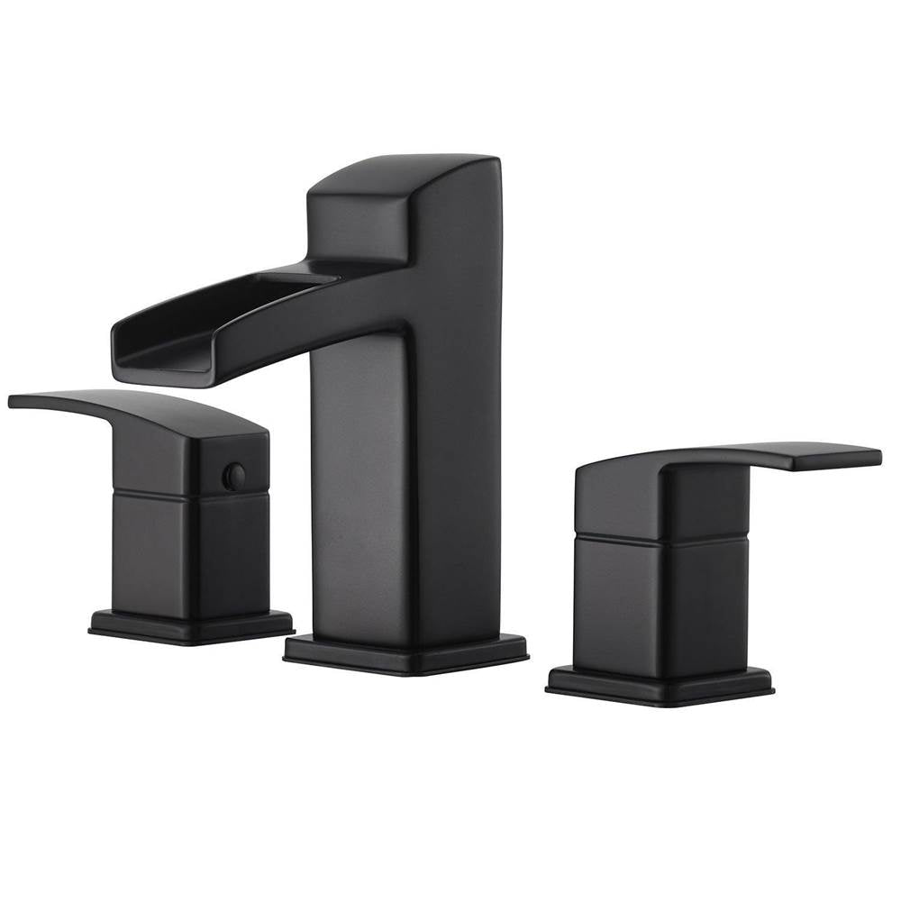 Pfister - Kenzo 2-Handle 8'' Widespread Bathroom Faucet in Matte Black - Matte Black