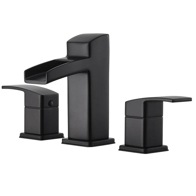 Pfister - Kenzo 2-Handle 8'' Widespread Bathroom Faucet in Matte Black - Matte Black