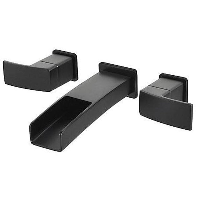 Pfister - Kenzo 2-Handle Wall Mount Bathroom Faucet in Black - Matte Black