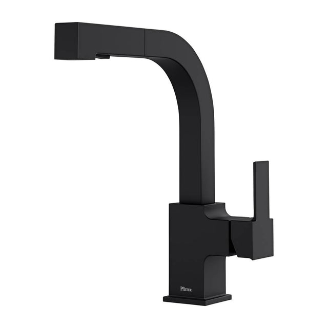 Pfister - Arkitek 1-Handle Pull-Out Kitchen Faucet in Matte Black - Matte Black