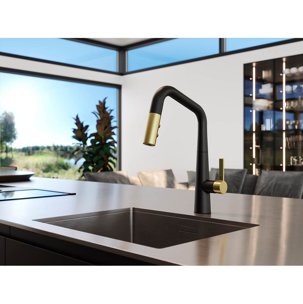 Asari 1-Handle Pull-Down Kitchen Faucet in Matte Black