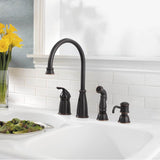 Avalon 1-Handle Kitchen Faucet with Side Spray & Soap Dispenser in Polished Chrome