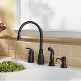 Avalon 1-Handle Kitchen Faucet with Side Spray & Soap Dispenser in Polished Chrome