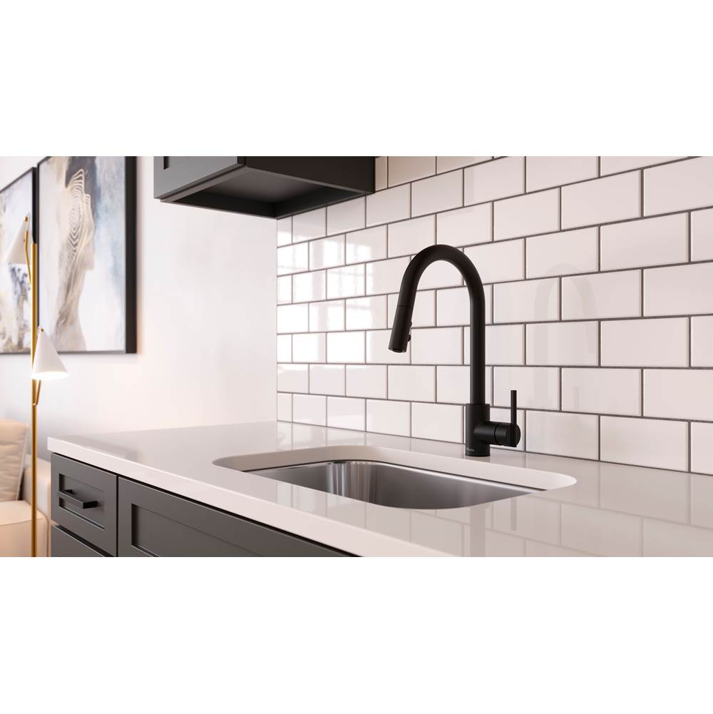 Brislin Pull-Down Kitchen Faucet in Matte Black
