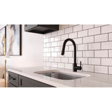 Brislin Pull-Down Kitchen Faucet in Matte Black