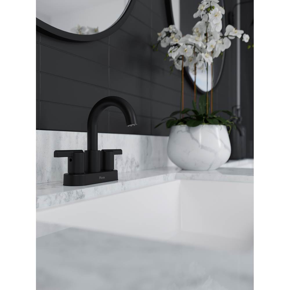 Brislin 2-Handle 4'' Centerset Bathroom Faucet in Matte Black