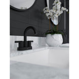 Brislin 2-Handle 4'' Centerset Bathroom Faucet in Matte Black