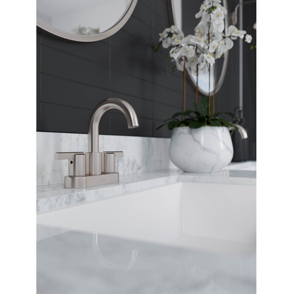 Brislin 2-Handle 4'' Centerset Bathroom Faucet in Matte Black