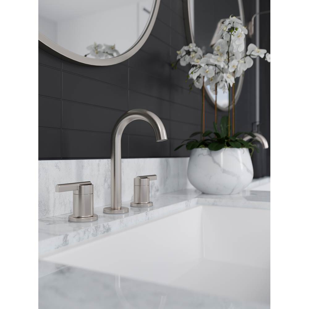 Brislin 2-Handle 8'' Widespread Bathroom Faucet in Matte Black