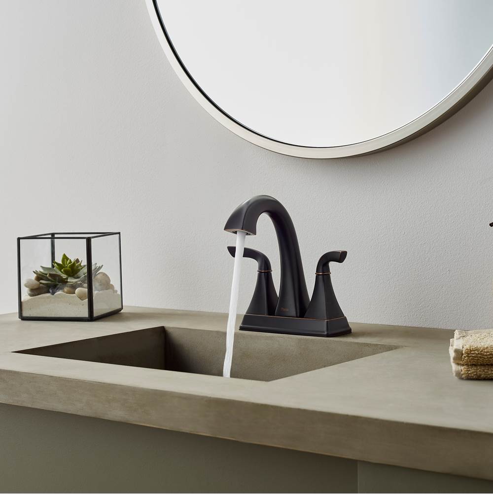 Bronson 2-Handle 4'' Centerset Bathroom Faucet in Polished Chrome