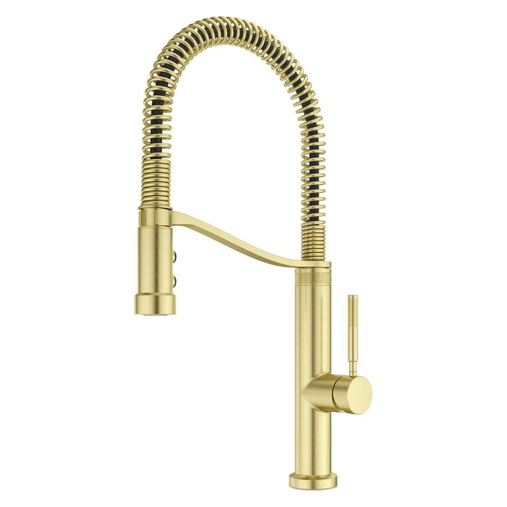 Pfister - Bruton Culinary 1-Handle Pull-Down Kitchen Faucet in Brushed Gold - Brushed Gold