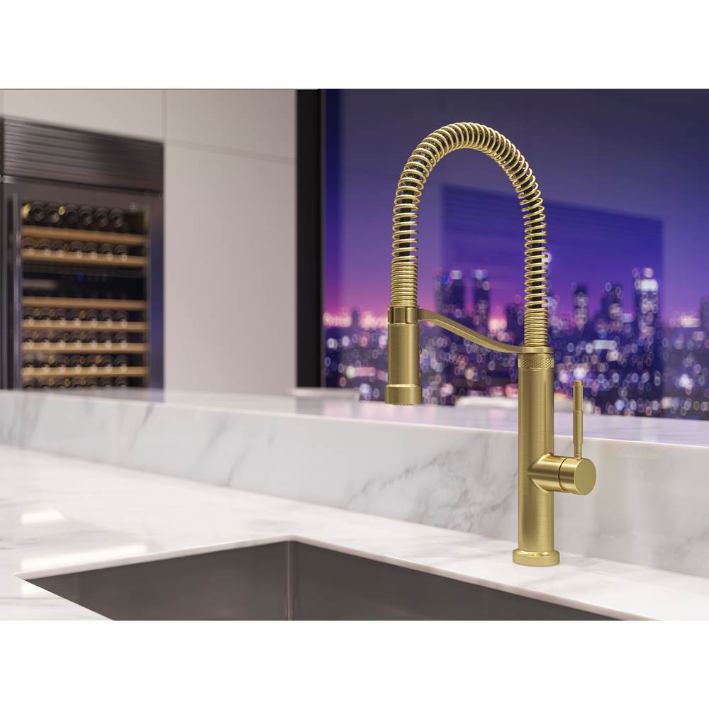 Bruton Culinary 1-Handle Pull-Down Kitchen Faucet in Matte Black