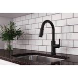 Colfax Pulldown Kitchen Faucet in Matte Black