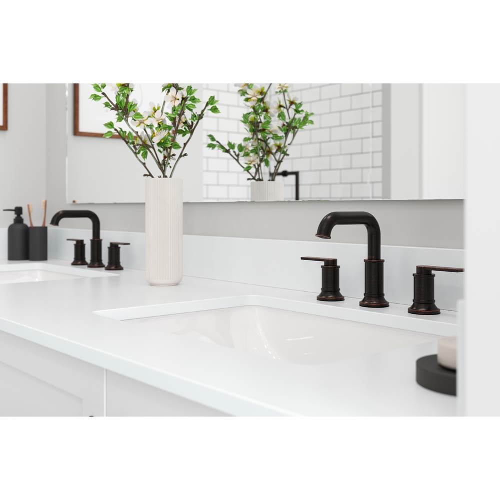 Colfax 2-Handle 8'' Widespread Bathroom Faucet in Matte Black
