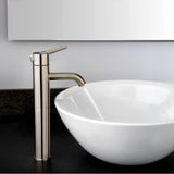 Contempra Single Control Vessel Bathroom Faucet in Brushed Nickel