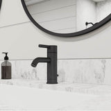Contempra Single Control 4'' Centerset Bathroom Faucet in Matte Black