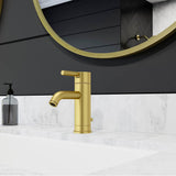 Contempra Single Control 4'' Centerset Bathroom Faucet in Brushed Gold