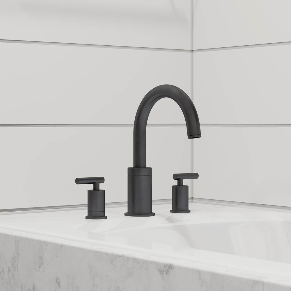 Contempra 2-Handle Roman Tub Trim Handles in Matte Black