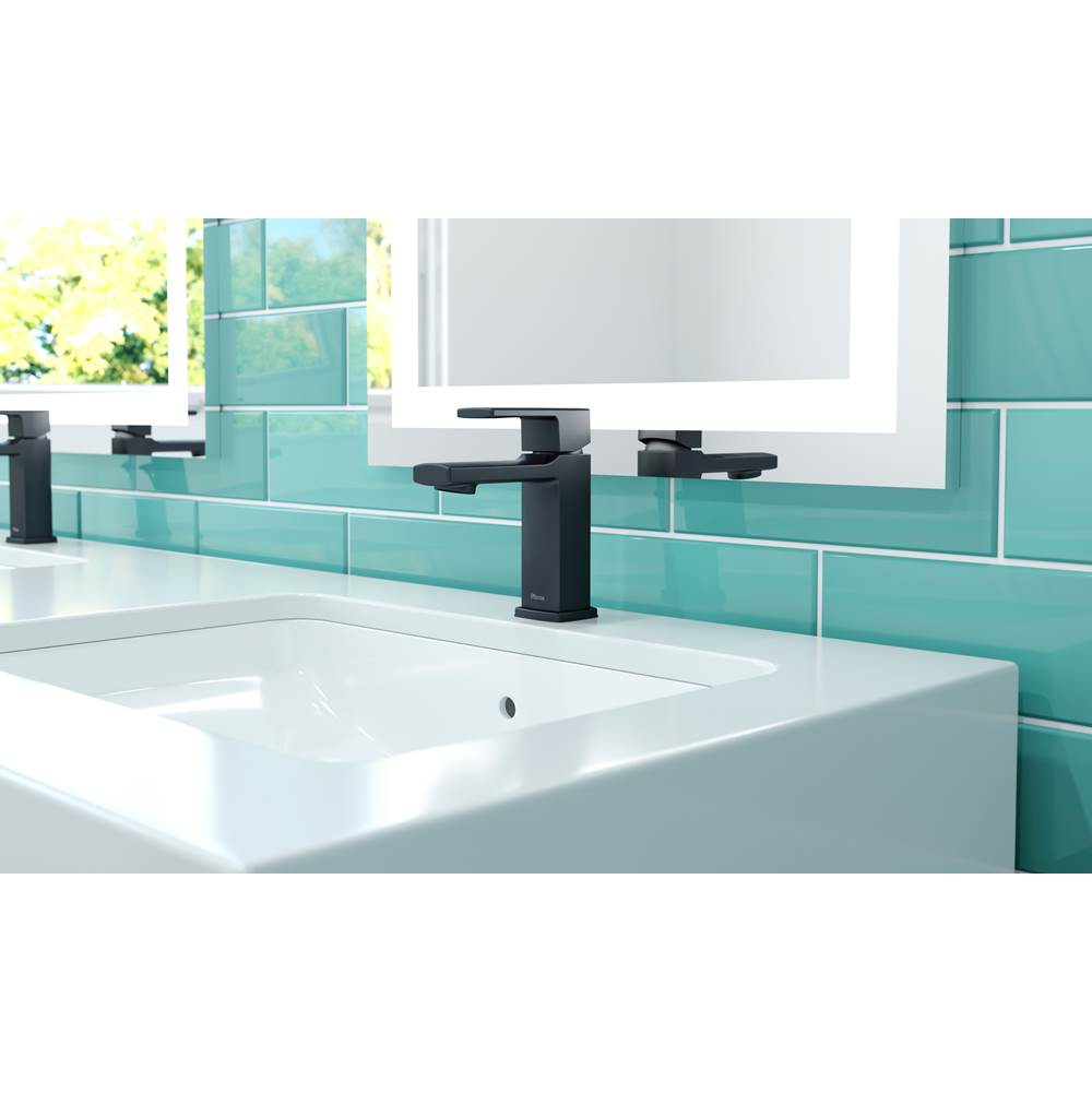 Deckard Single Control 4'' Centerset Bathroom Faucet in Matte Black