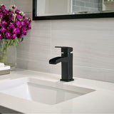 Kenzo Single Control 4'' Centerset Bathroom Faucet in Black