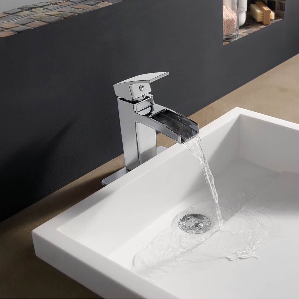Kenzo Single Control 4'' Centerset Bathroom Faucet in Black