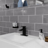 Kenzo Single Control 4'' Centerset Bathroom Faucet in Black