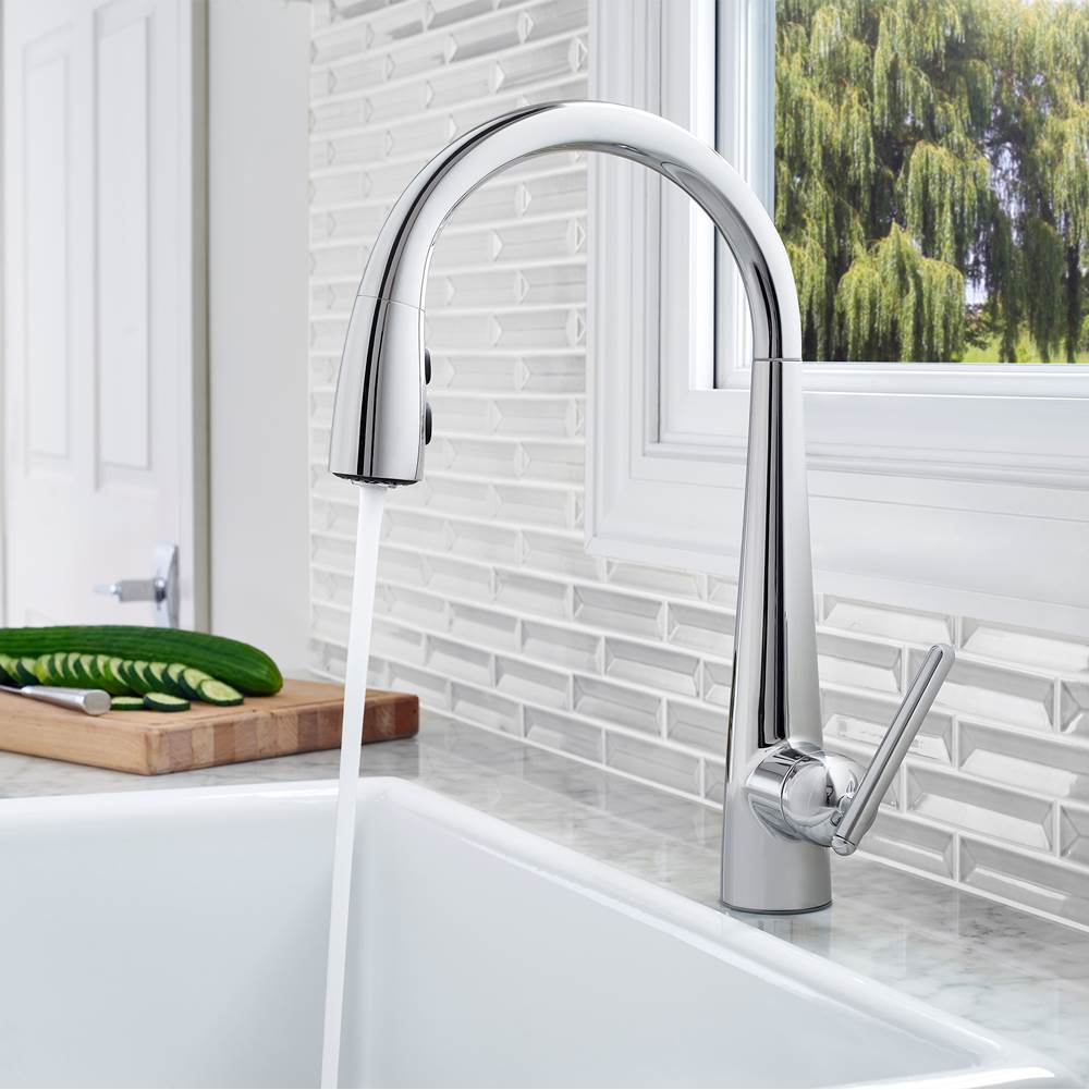 Lita 1-Handle Pull-Down Kitchen Faucet with Soap Dispenser in Matte Black