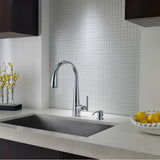 Lita 1-Handle Pull-Down Kitchen Faucet with Soap Dispenser in Matte Black