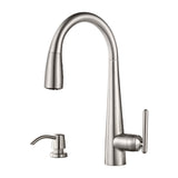 Pfister - Lita 1-Handle Pull-Down Kitchen Faucet with Soap Dispenser in Stainless Steel - Stainless Steel