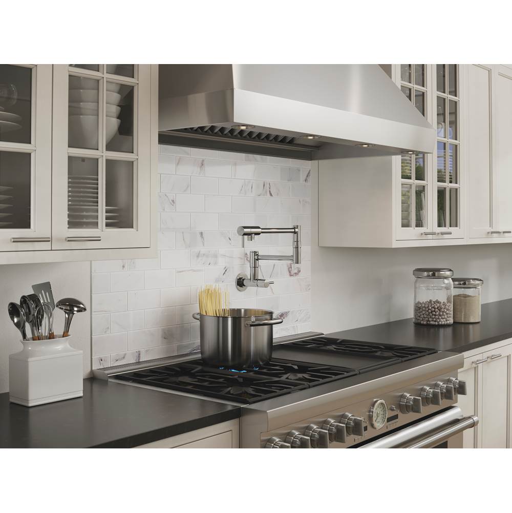 Lita 2-Handle 1-Hole Potfiller Kitchen Faucet in Matte Black