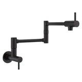 Lita 2-Handle 1-Hole Potfiller Kitchen Faucet in Matte Black