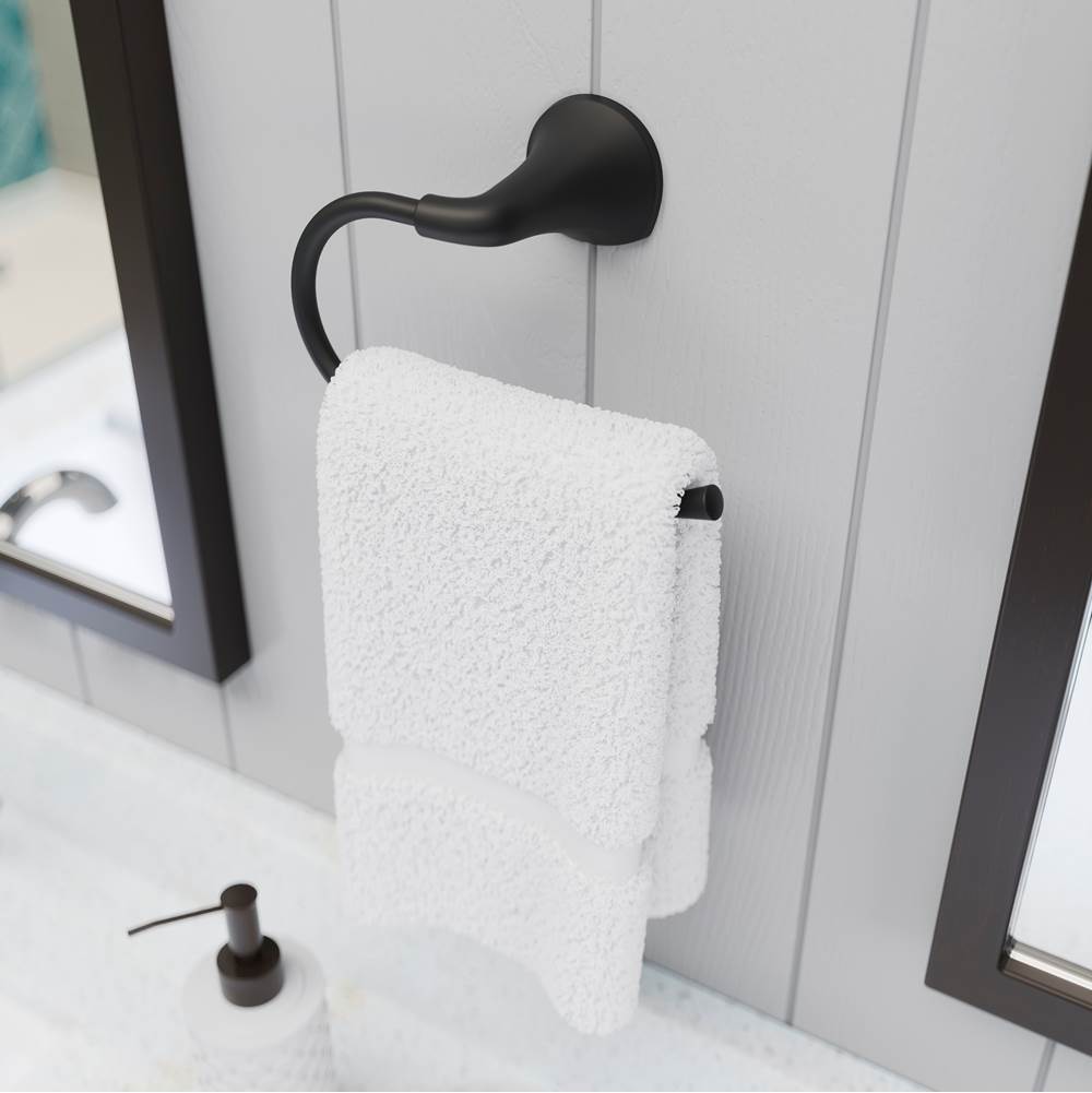 McAllen Towel Ring in Matte Black