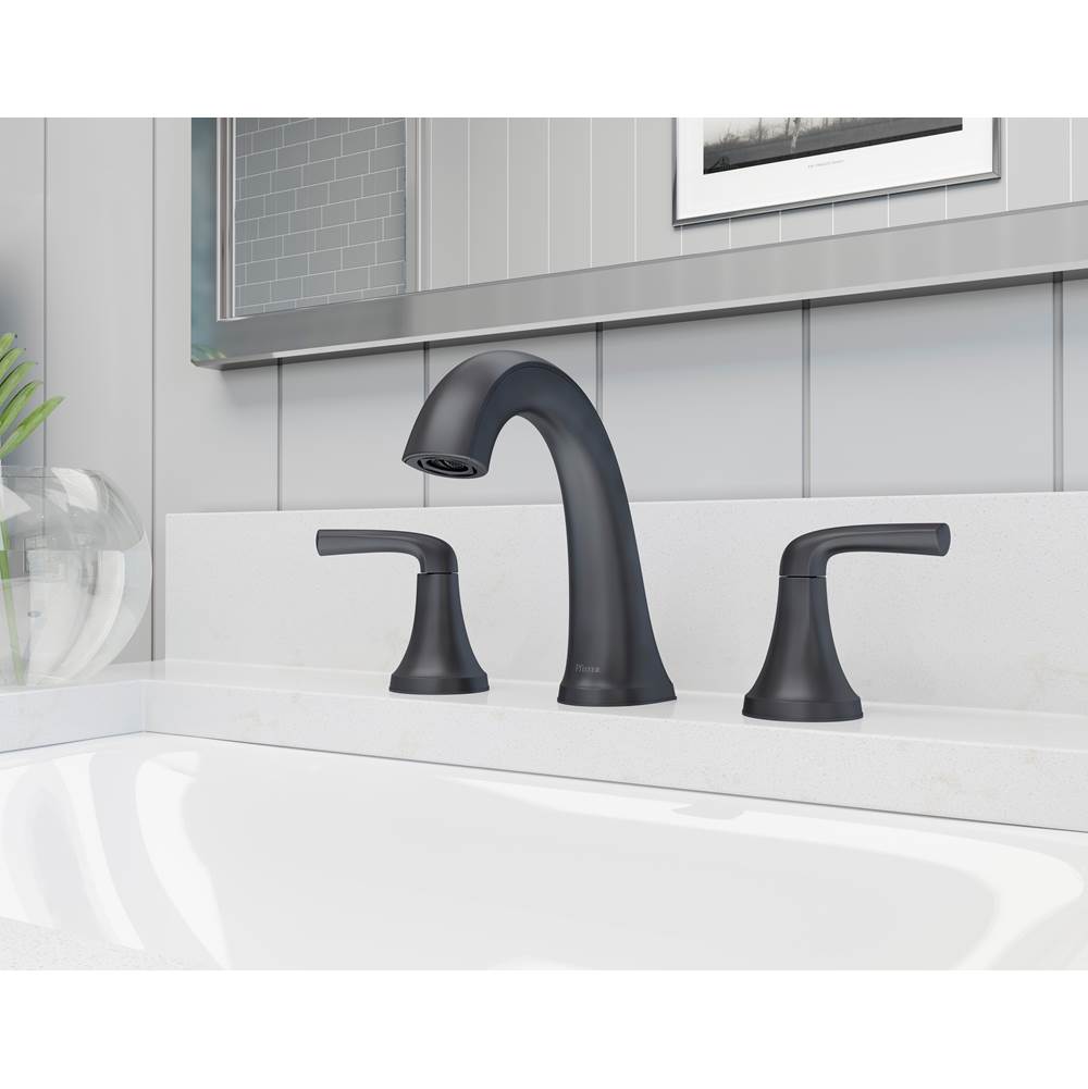 McAllen 2-Handle 8'' Widespread Bathroom Faucet in  Matte Black