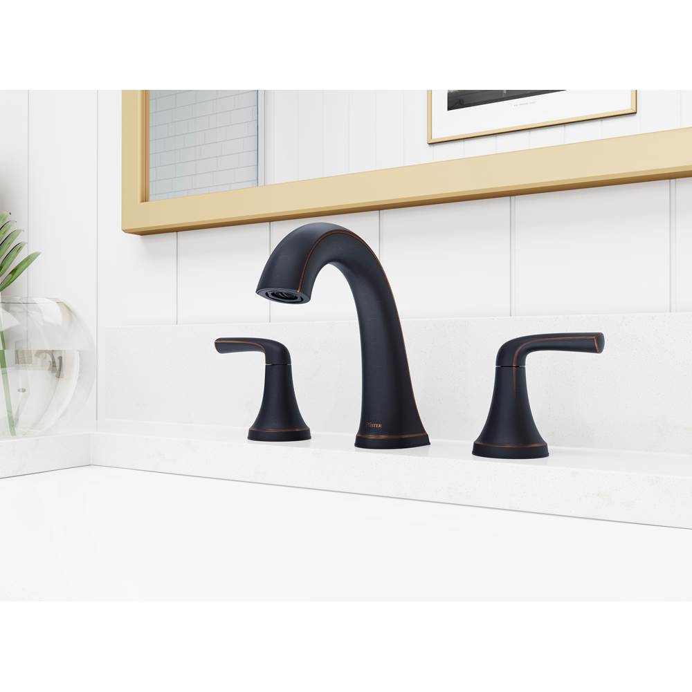 McAllen 2-Handle 8'' Widespread Bathroom Faucet in  Matte Black