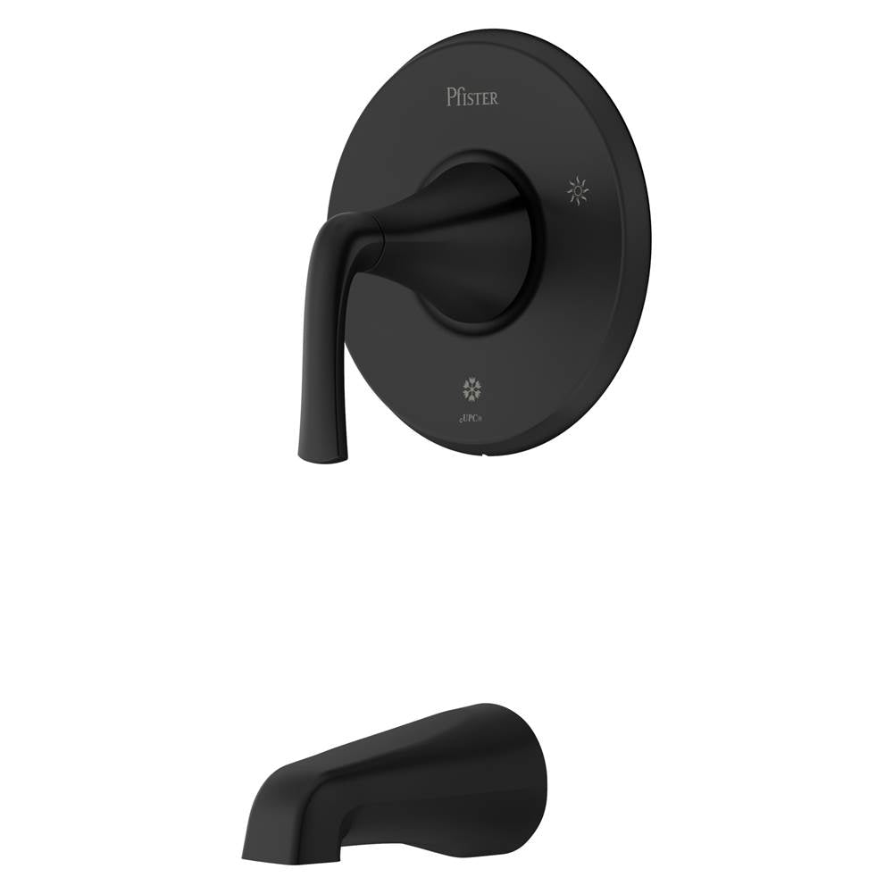 Pfister - McAllen 1-Handle Tub Only Trim Kit in Matte Black - Matte Black