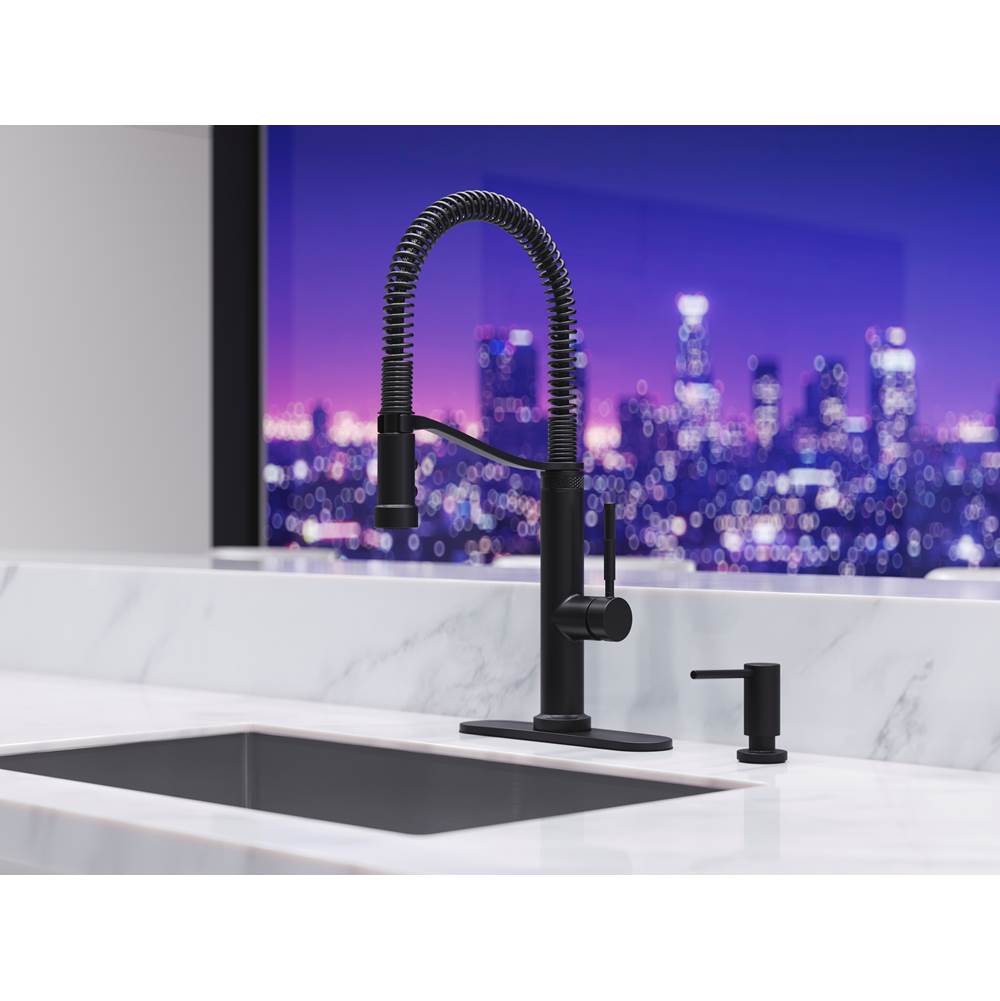 Modern Kitchen Soap Dispenser in Matte Black