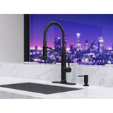 Modern Kitchen Soap Dispenser in Matte Black