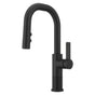 Pfister - Montay 1-Handle Pull-Down Bar/Prep Faucet in Matte Black - Matte Black