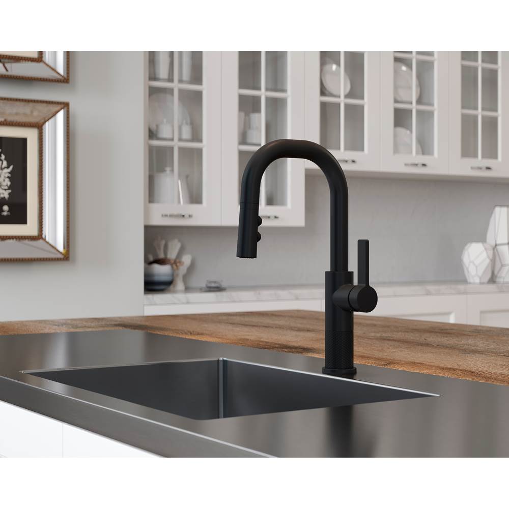 Montay 1-Handle Pull-Down Bar/Prep Faucet in Matte Black