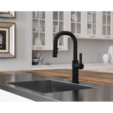 Montay 1-Handle Pull-Down Bar/Prep Faucet in Matte Black