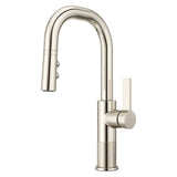 Pfister - Montay 1-Handle Pull-Down Bar/Prep Faucet in Polished Nickel - Polished Nickel