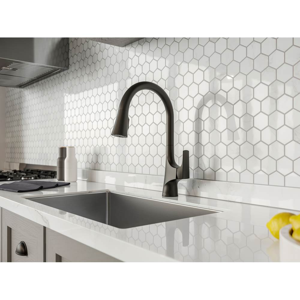 Norden 1-Handle Pull-Down Kitchen Faucet in Matte Black