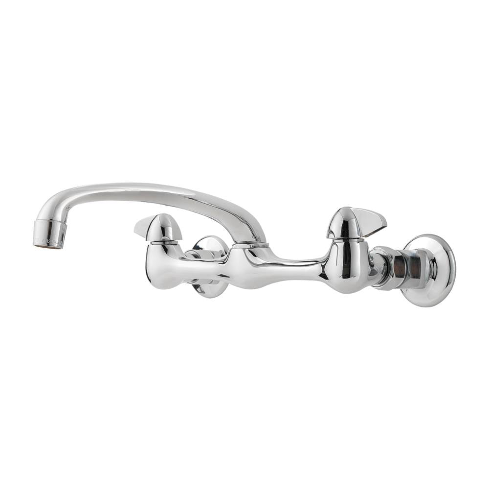Pfister - Pfirst Series 2-Handle Wallmount Kitchen Faucet in Polished Chrome - Polished Chrome