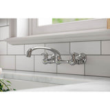Pfirst Series 2-Handle Wallmount Kitchen Faucet in Polished Chrome