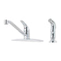 Pfister - Pfirst Series 1-Handle Kitchen Faucet with Side Spray in Polished Chrome - Polished Chrome